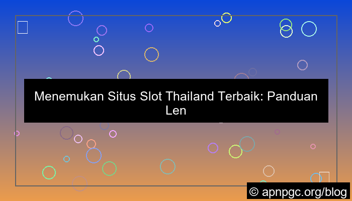 situs slot thailand terbaik