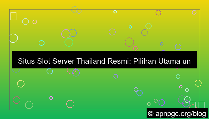 visual situs slot server thailand resmi